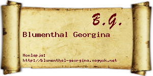 Blumenthal Georgina névjegykártya